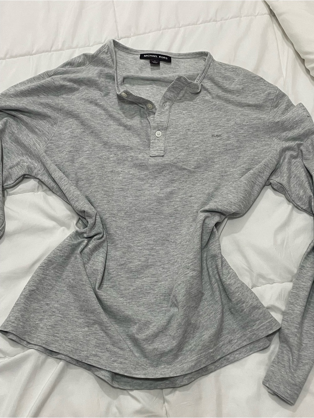 [Michael Kors] Grey Long Sleeve Henley Top
